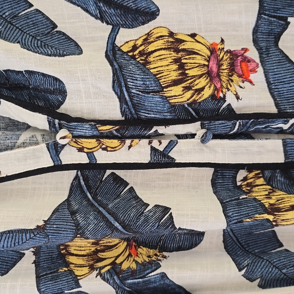 Desmond & Dempsey X H&M Banana Leaves Tropical Maxi Dress Size L - Picture 5 of 12